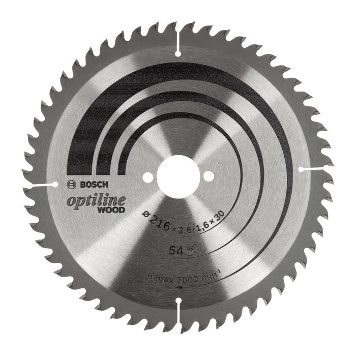 BOSCH Optiline Wood Kreissägeblatt 216,0 mm, 54 Zähne, 1 St.