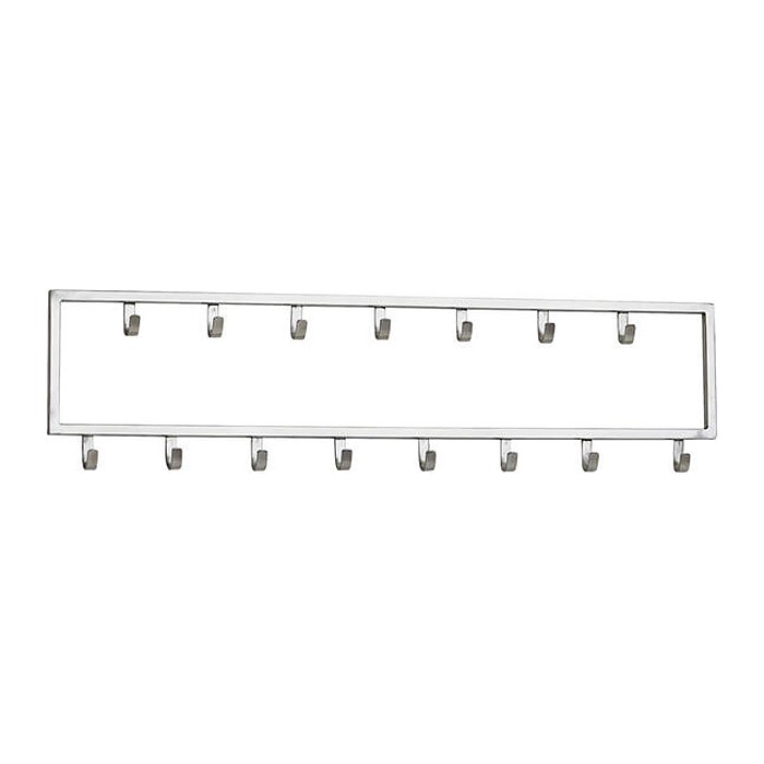 WOHNLING Wandgarderobe WL6.445 silber Metall 15 Haken 80,0 x 20,0 cm, 1 St.