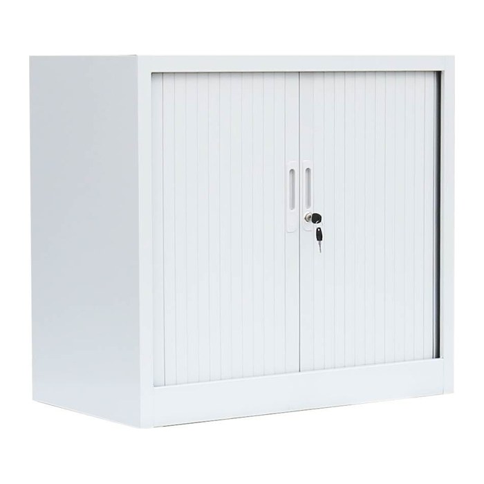 LÜLLMANN Schiebetürenschrank, 555087 signalweiß 1 Fachboden 80,0 x 45,7 x 75,0 cm