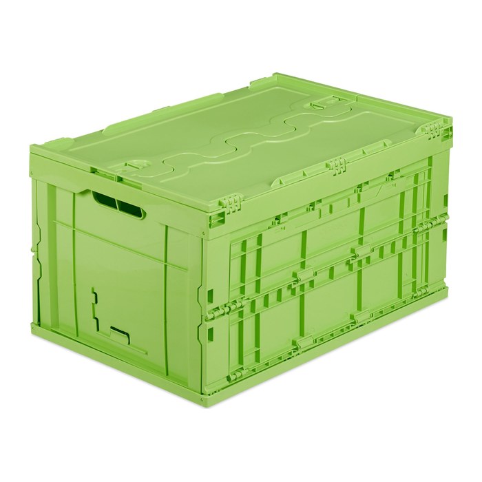 relaxdays Klappbox 60,0 l grün 58,5 x 39,5 x 32,5 cm, 1 St.