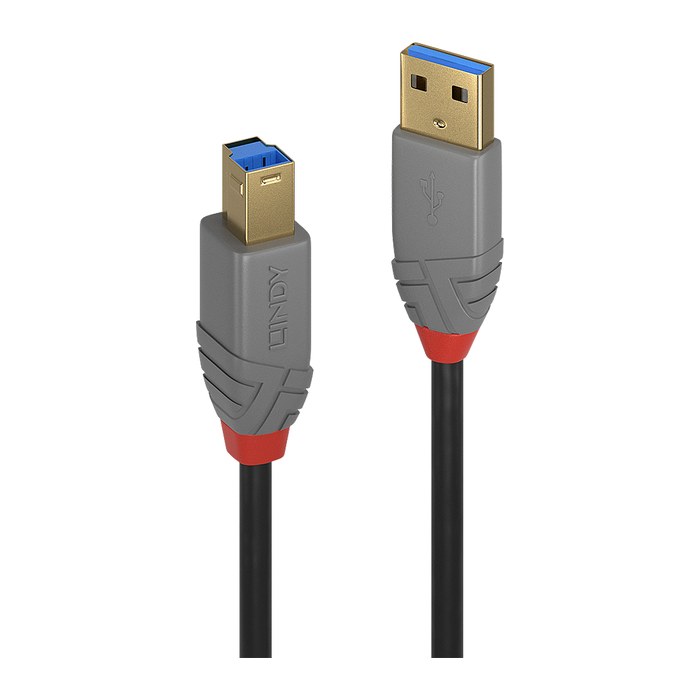 LINDY USB 3.0 Kabel Typ A/B Anthra Line M/M 0.5m