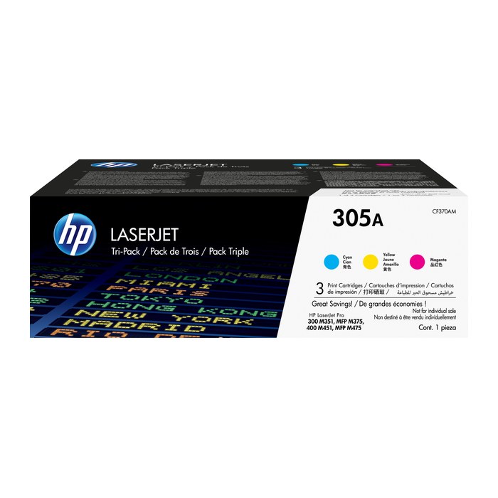 HP 305A (CF370AM) cyan, magenta, gelb Tonerkartuschen, 3er-Set