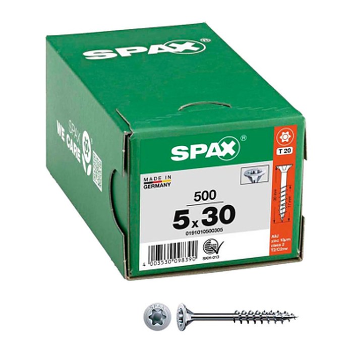 SPAX® Universalschrauben T20 Senkkopf WIROX 0191010500305 5 mm x 30 mm, 500 St.