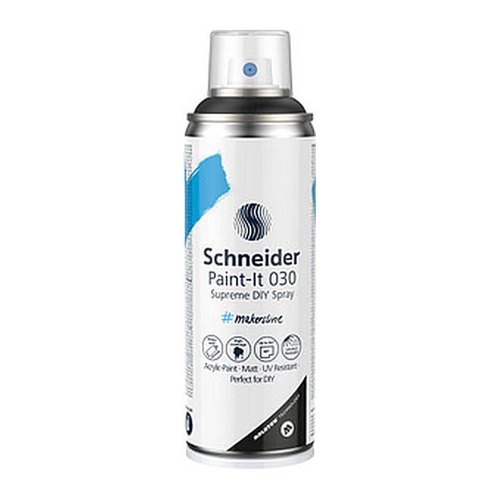 Schneider Paint-It 030 Supreme DIY Acrylspray Sprühfarbe schwarz, 1 St.