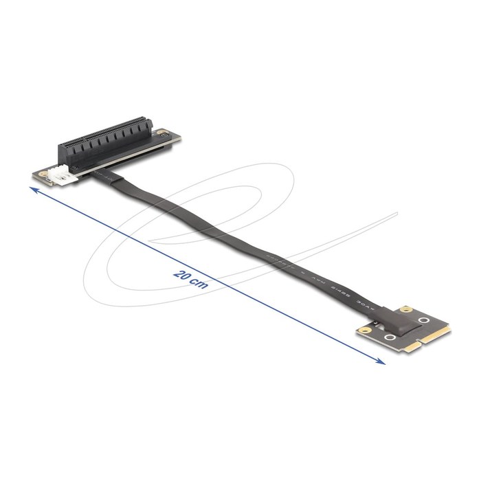 DELOCK Adapter Mini PCIe Stecker zu PCIe 3.0 x8 Slot 90°
