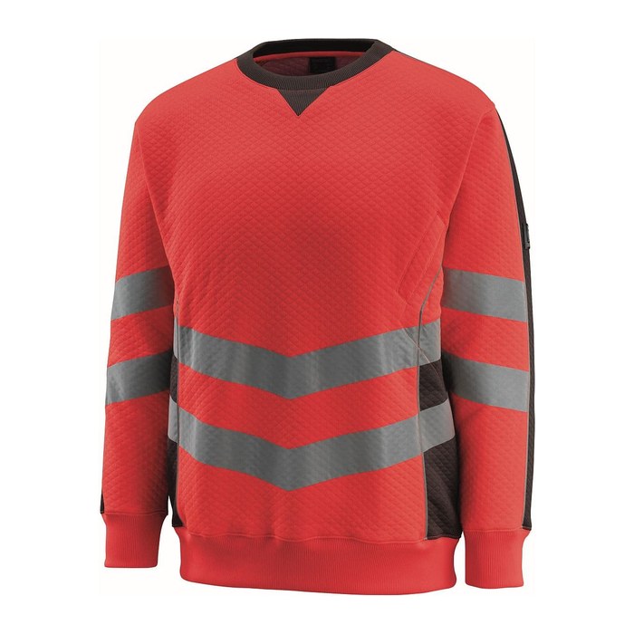 MASCOT® unisex Warnschutz-Langarmshirt Wigton rot, dunkelanthrazit Größe 2XL, 1 St.