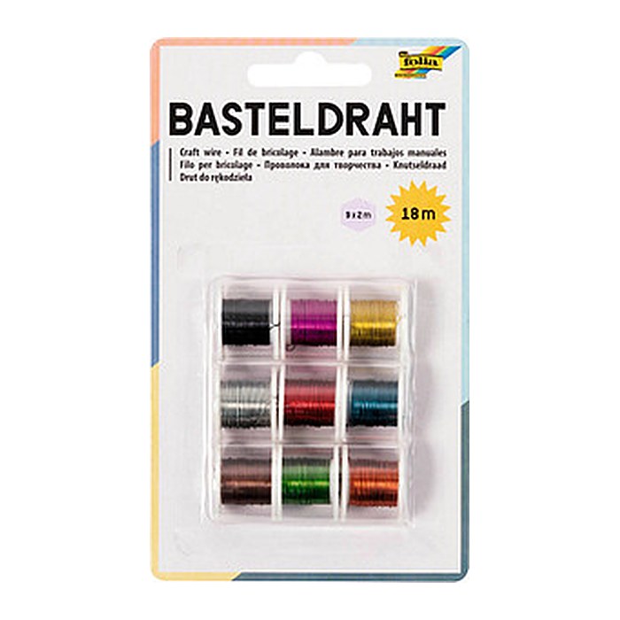 folia Set Basteldraht 0,3 mm 2,0 m 9 St.