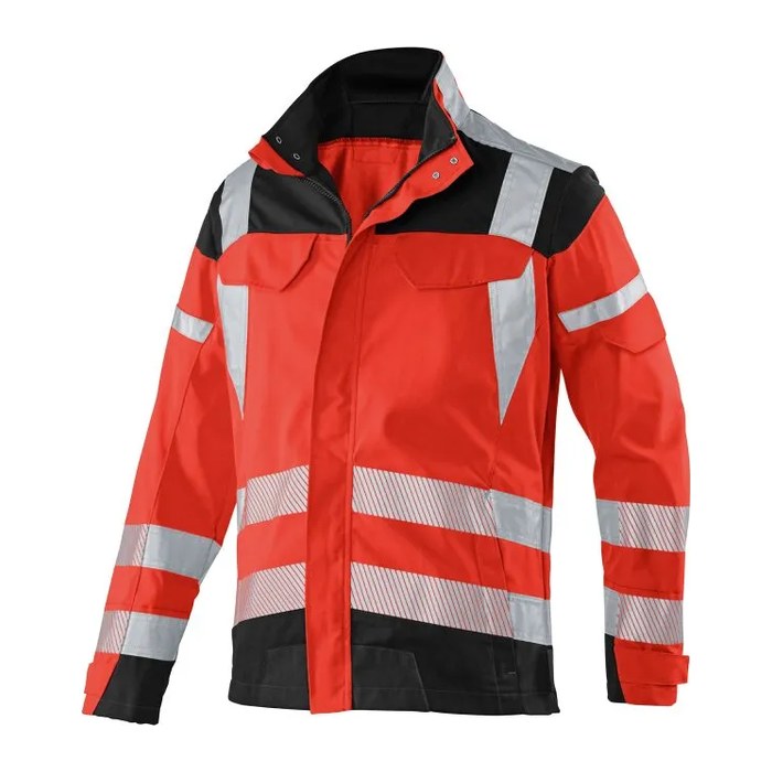 KÜBLER® unisex Warnjacke REFLECTIQ rot, schwarz Größe 26