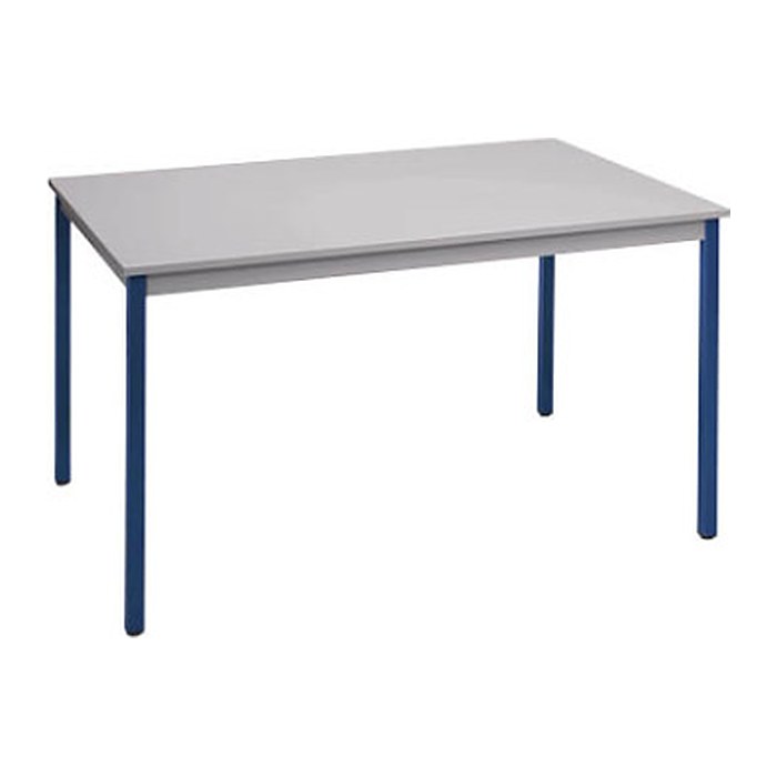 SODEMATUB Mehrzwecktisch lichtgrau, blau rechteckig, Vierkantrohr blau, 140,0 x 80,0 x 74,0 cm
