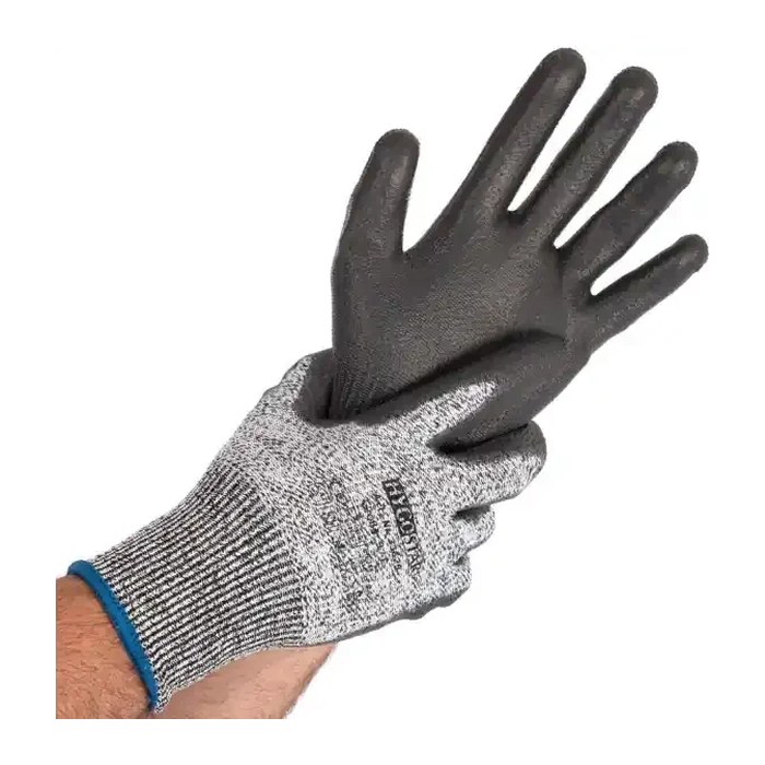 HYGOSTAR unisex Schnittschutzhandschuhe Cut Safe grau Größe 7, 10 Paar