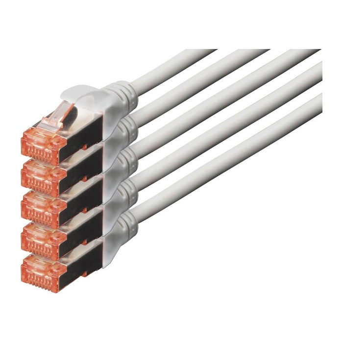 DIGITUS CAT 6 S/FTP Patchkabel, 5 Stück, 10m, blau