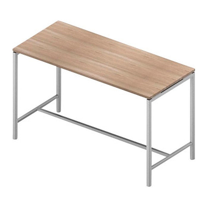 Quadrifoglio Stehtisch Creo eiche rechteckig, 4-Fuß-Gestell weiß, 180,0 x 80,0 x 107,0 cm