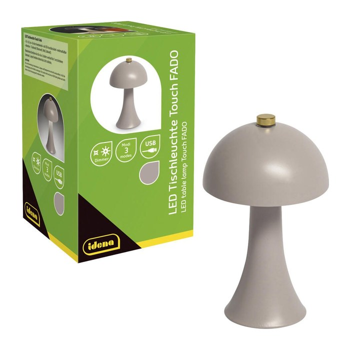 Idena Fado Touch LED Tischlampe grau