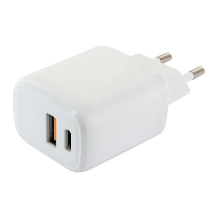 Schwaiger Ladegerät Schnell 230V USB 2.0A/Typ-C Weiß
