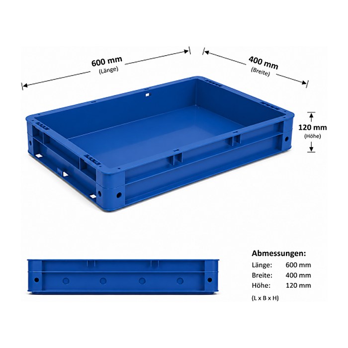 SCHULTE Eurobox blau 40,0 x 60,0 x 12,0 cm, 1 St.