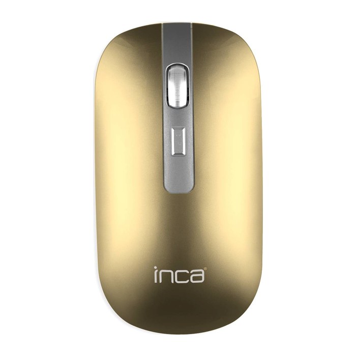 INCA Wrls Maus 1600DPI/4Tasten/2.4GHzUSB-A/-C/Metallic gb