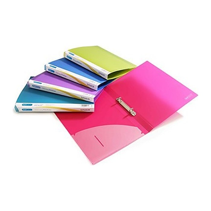 RAPESCO® Ringbücher 2-Ringe grün, blau, pink, violett, hellblau 3,7 cm DIN A4, 10 St.