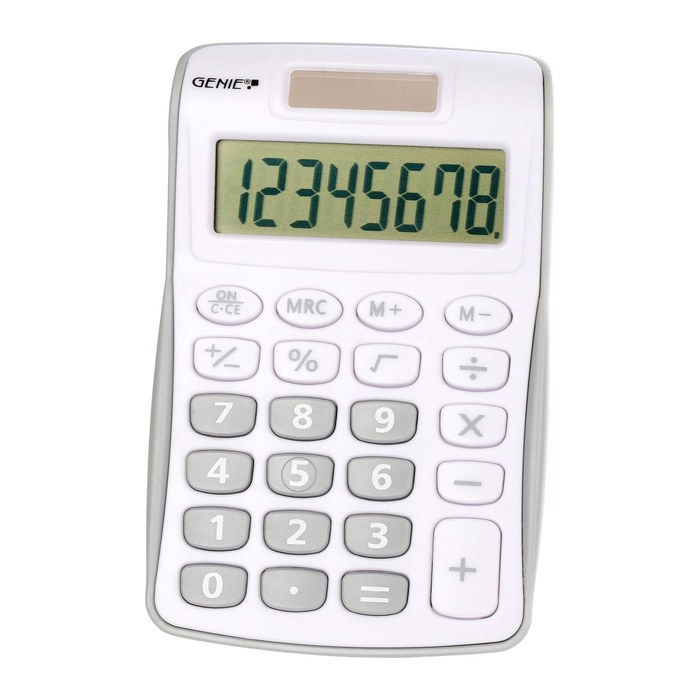 GENIE 120 S Taschenrechner weiß/silber-grau