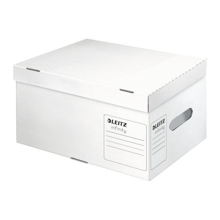 LEITZ Archivboxen Infinity A4 Plus weiß 35,5 x 25,5 x 19,0 cm, 10 St.