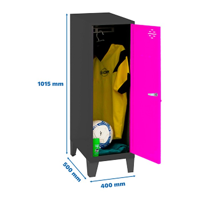 Simonrack Spind SIMONLOCKER DISM anthrazit, pink 8425437121678, 1 Schließfach 40,0 x 50,0 x 101,5 cm