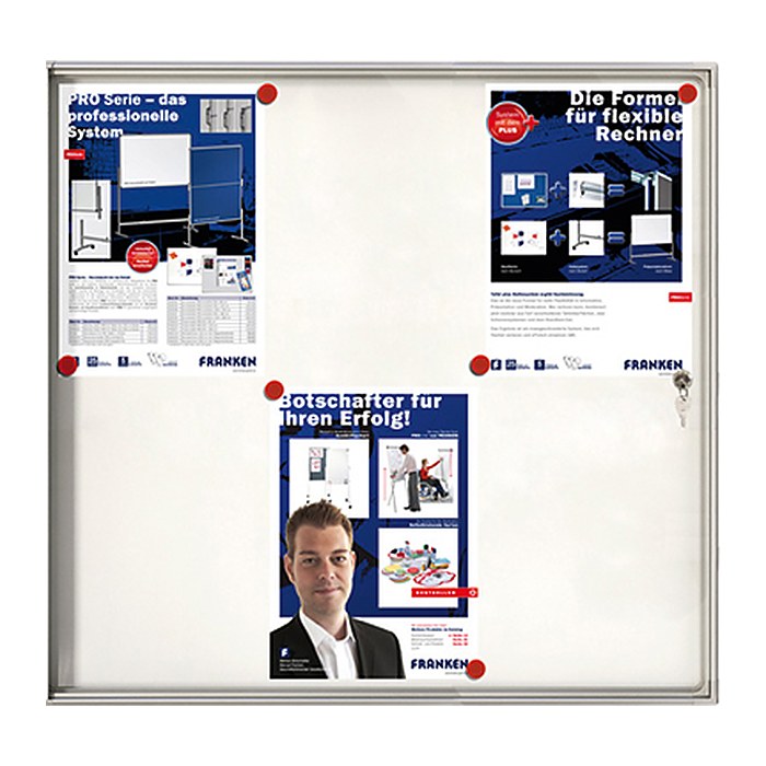 FRANKEN Schaukasten X-tra!Line silber 6x DIN A4 68,0 x 3,0 x 73,0 cm, 1 St.