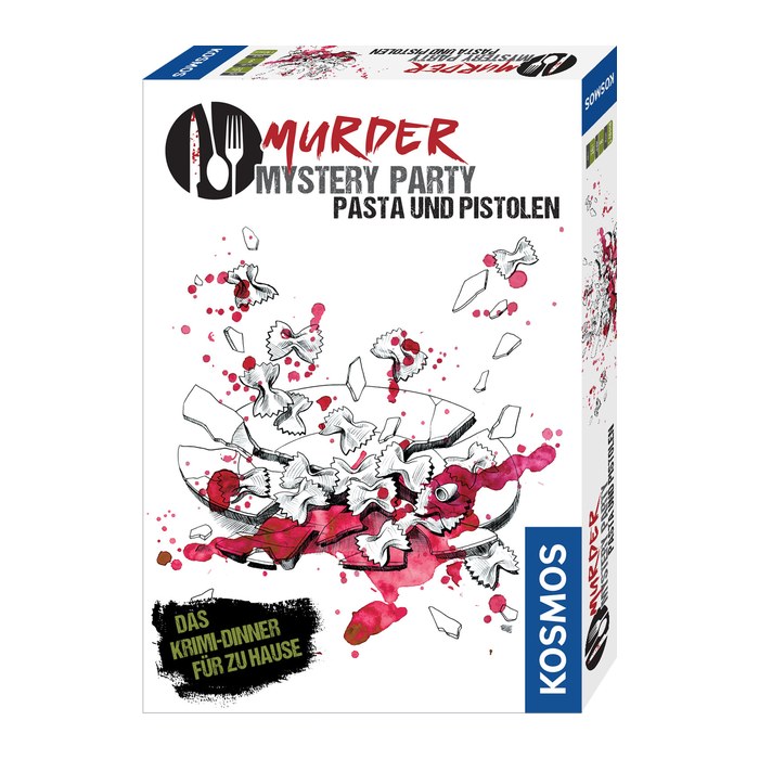 KOSMOS Murder Mystery Party Pasta und Pistolen Krimmidinner für Zuhause, 1 St.