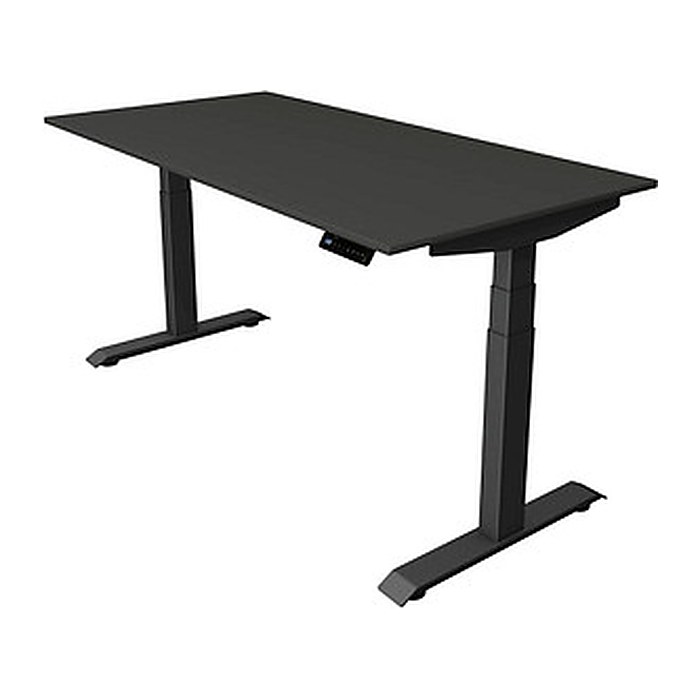 Kerkmann Move 4 elektrisch höhenverstellbarer Schreibtisch anthrazit rechteckig, T-Fuß-Gestell grau 160,0 x 80,0 cm