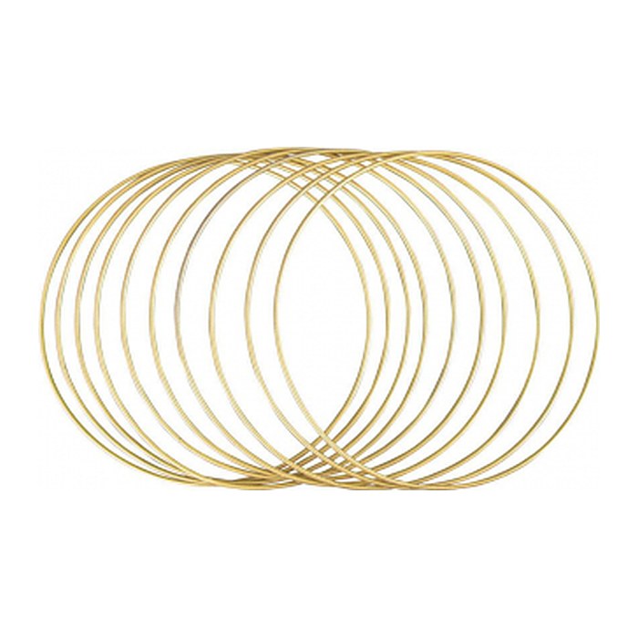 Rayher Metallringe-Set beschichtet gold Ø 20,0 cm, 10 St.