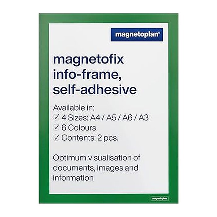 magnetoplan Magnetrahmen selbstklebend Magnetofix  grün A4, 2 St.