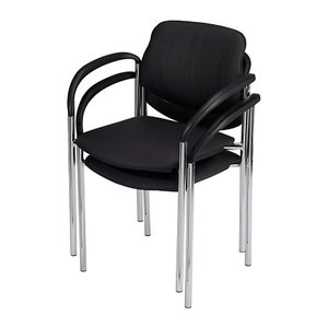Nowy Styl Besucherstühle Styl schwarz Leder, 2 St.