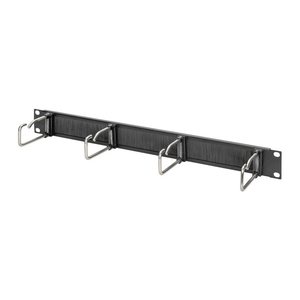 DIGITUS Kabelrangierpanel Stahlbügeln+Bürstenleiste 19" 1HE