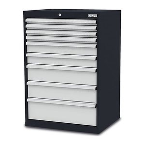 Simplaflex® Systemeinrichter C-Line Schubladenschrank anthrazit 9 Schubladen 70,0 x 57,5 x 102,0 cm, 1 St.