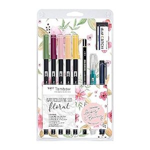 Tombow ABT Floral Brush-Pen-Set farbsortiert, 1 Set