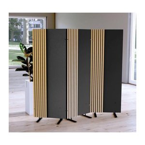 Kerkmann Akustik-Trennwand Oxford 45001053, anthrazit 60,0 x 165,0 cm, 1 St.