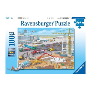 Ravensburger XXL Baustelle am Flughafen Puzzle, 100 Teile