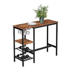 VASAGLE Bistrotisch rechteckig Spanplatte braun 110,0 x 40,0 x 90,0 cm, 1 St.