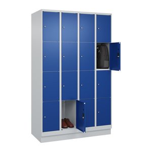 CP Schließfachschrank Classic PLUS enzianblau, lichtgrau 080020-404 S10003, 16 Schließfächer 120,0 x 50,0 x 185,0 cm