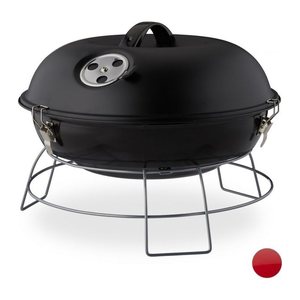 relaxdays Holzkohlegrill 36,0 x 36,0 x 27,0 cm, 1 St.
