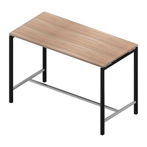 Quadrifoglio Stehtisch Creo ulme rechteckig, 4-Fuß-Gestell grau, 160,0 x 80,0 x 107,0 cm