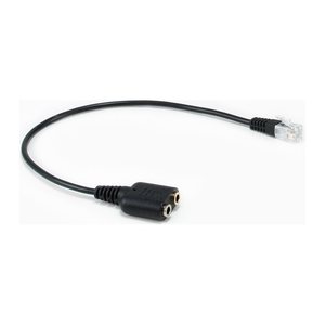 Equip Telefonkabel RJ9->2x3.5mm St/Bu 0.25m schwarz