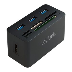 Logilink Card Reader extern mit 3xUSB 3.0 HUB AiO Cardreader