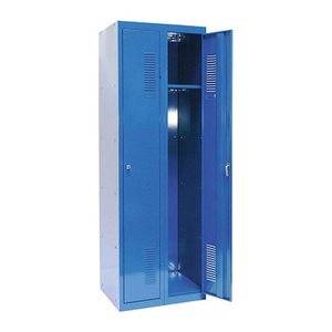 SZ Metall Spind blau 50322, 2 Schließfächer 60,0 x 50,0 x 180,0 cm