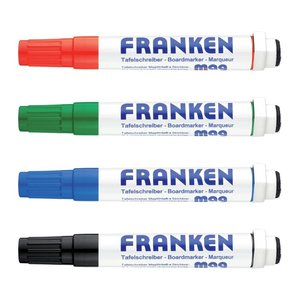FRANKEN KombiMarker® Whiteboard-Marker farbsortiert 1,0 - 3,0 mm, 4 St.