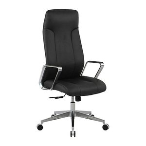 Chefsessel, 10012 Kunstleder schwarz, Gestell silber