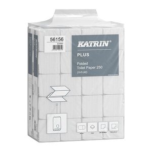 KATRIN Einzelblatt-Toilettenpapier PLUS 2-lagig, 10.000 Tücher