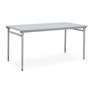 Klapptisch 4-Fuß höhenverstellbar – Gestell in Lichtgrau (1600 x 800 mm)