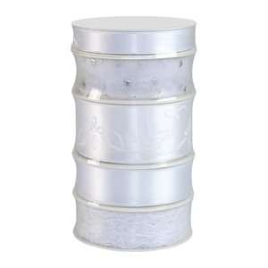 PRÄSENT Geschenkband Hochzeit satiniert weiß 15,0/25,0/40,0 mm x 5x 3,0 m