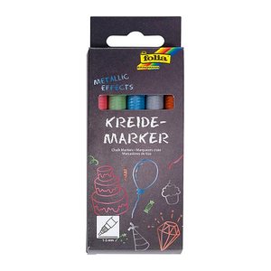folia METALLIC EFFECTS Kreidemarker farbsortiert 1,0 - 2,0 mm, 5 St.