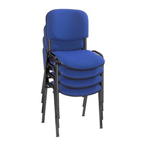 Nowy Styl Besucherstühle Iso ISO BLACK 1.3 C06 blau Stoff, 4 St.