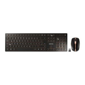 CHERRY DW 9100 SLIM Tastatur-Maus-Set kabellos schwarz, bronze
